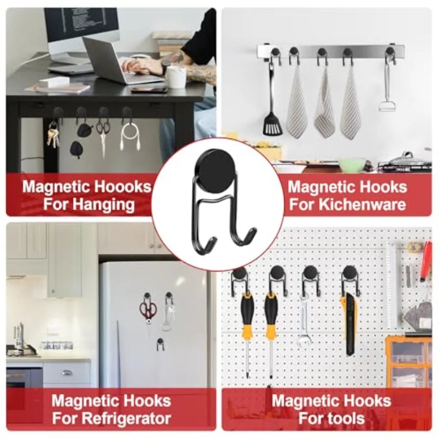 Magnetic Hooks for Cruise Cabins 50Lbs+ Heavy Duty Magnet Hook Strong Magnets Hanging Swivel Hooks for Refrigerator Grill Toolb