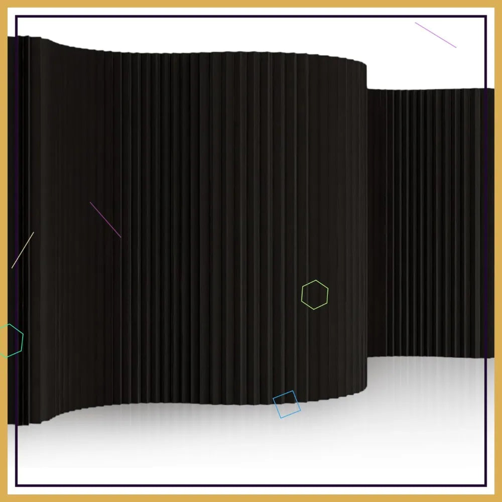 Portable Room Divider, Folding Partition Screen for Office, Studio, Dorm & Retail Spaces - Black