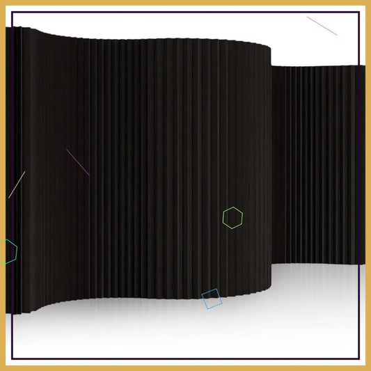 Portable Room Divider, Folding Partition Screen for Office, Studio, Dorm & Retail Spaces - Black
