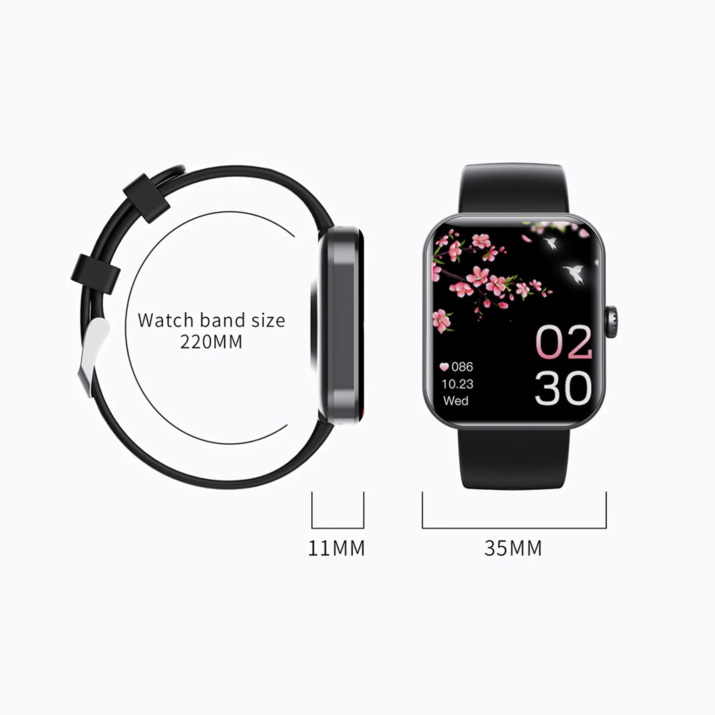 F57L 1.9'' Smartwatch Sports Watch with Touchscreen Fitness Tracker