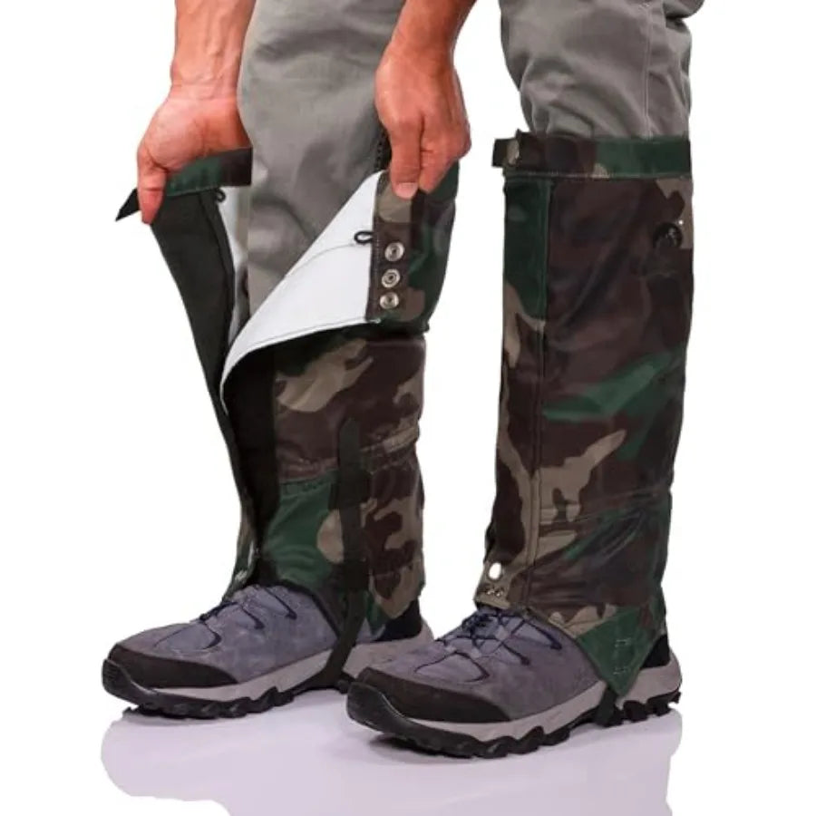 Adjustable Leg Gaiters - Lightweight, Waterproof - Leg Guards for Men and Women - Hiking Essentials Ideal for Hunting, Trekking