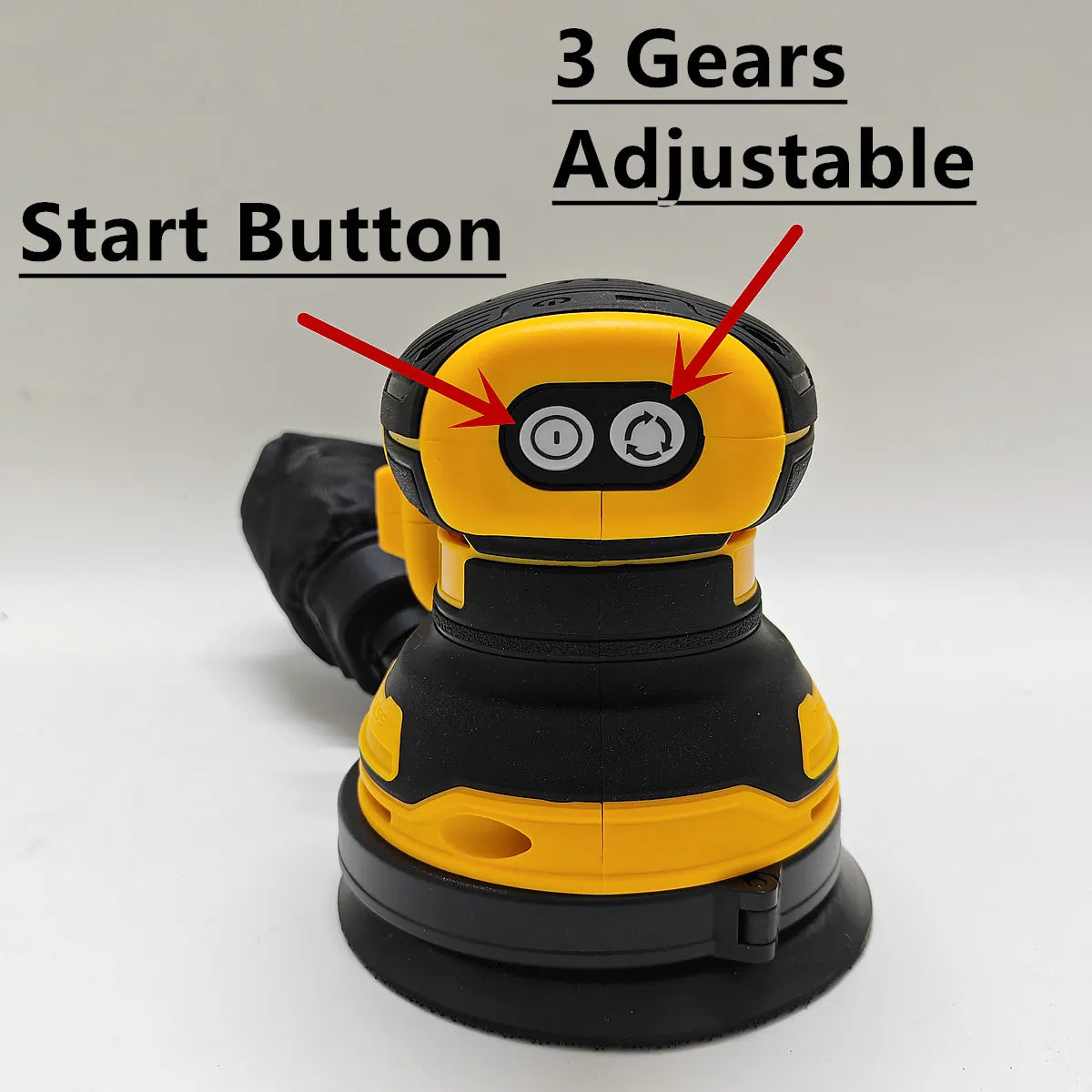 Brushless Random Orbital Sander 12000OPM 5 Inch Cordless Wood Metal Waxing Polishing Sanding Machine For DeWALT 20V Battery