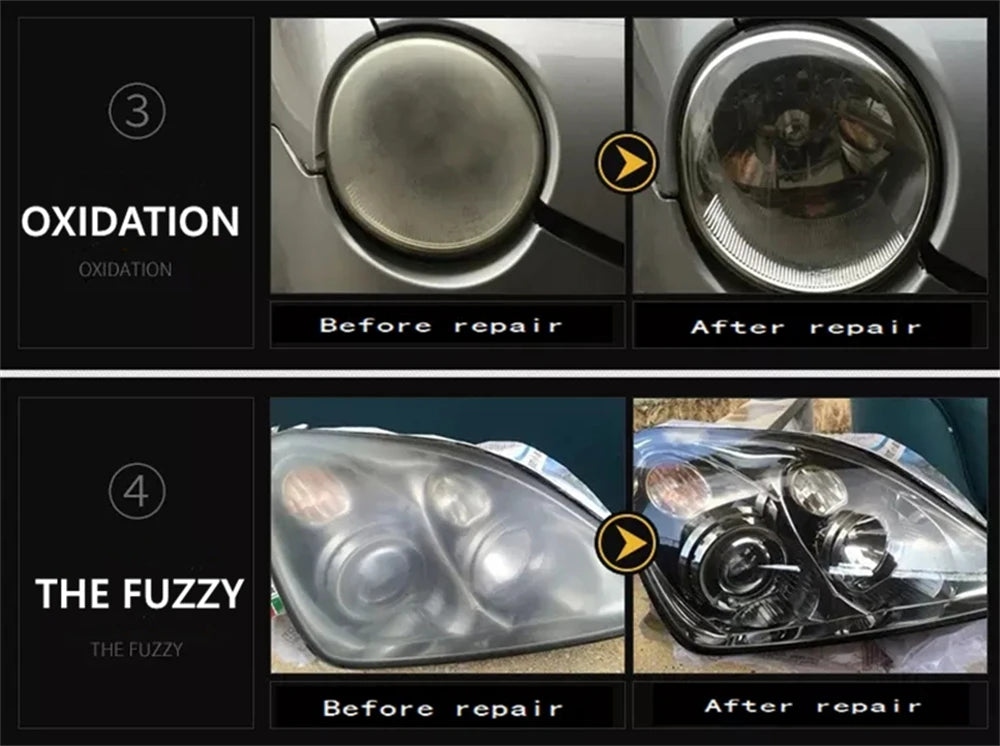 800ML Car Headlight Restoration Automotive Cleaning Kit Car Headlight Renovation Light Restoration Liquid Polymer for Headlights