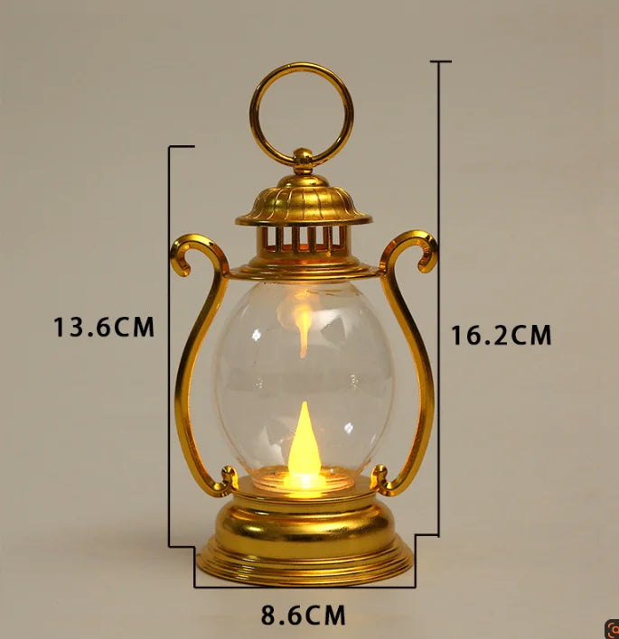 Retro Desk Lamp Battery Powered LED Retro Portable Lantern Home Decor Lights LED Tent Light For Living Room Patio Festival Decor