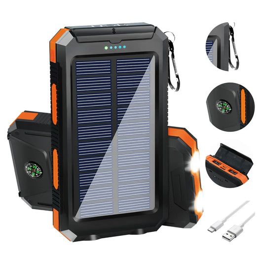 Premium Solar Power Bank Solar Charger Dual USB Ports