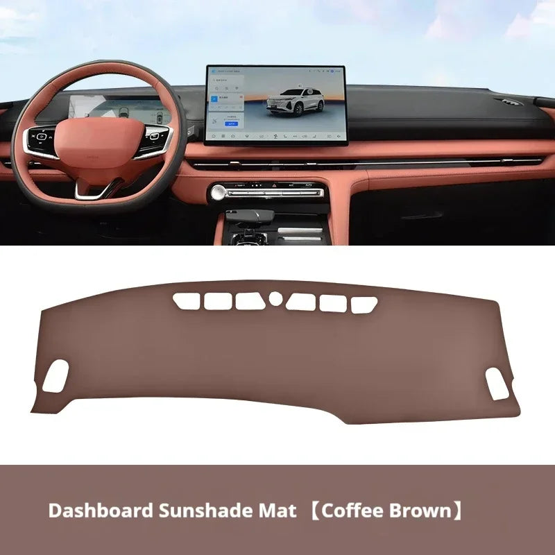 For Changan 2 3 Generation CS75 Plus 2022 Leather Car Dashboard Sun Shade Mat Instrument Desk Non-slip Cover leather Accessories
