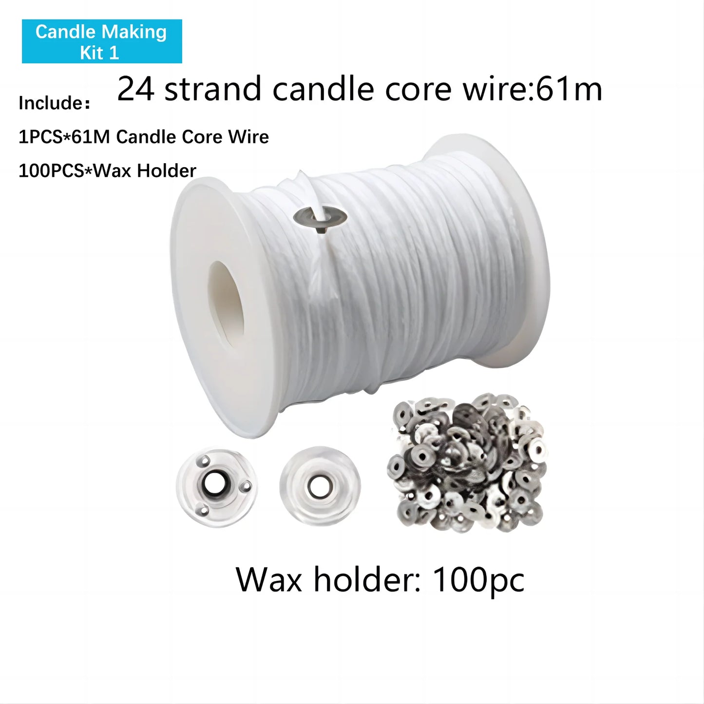 DIY Candle Making Tools Kit - Includes Pouring Pot Wax Melting Material Aromatherapy Wicks & Holder for Crafting Homemade Candle