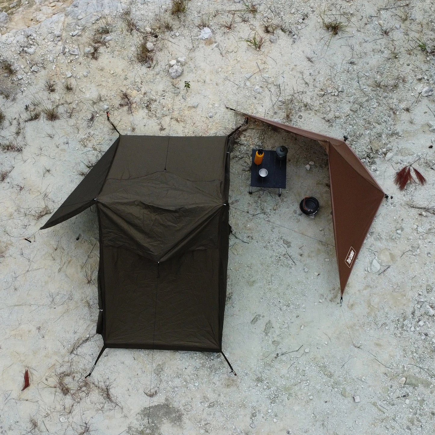 210g 20D Nylon Ultralight Camping Stove Windbreak Wind Screen Shield Fire Retardant No Poles Ropes Windproof Privacy Windscreen