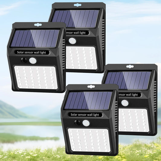 Solar Outdoor Lights - 4 Pack Motion Sensor Safety Lights