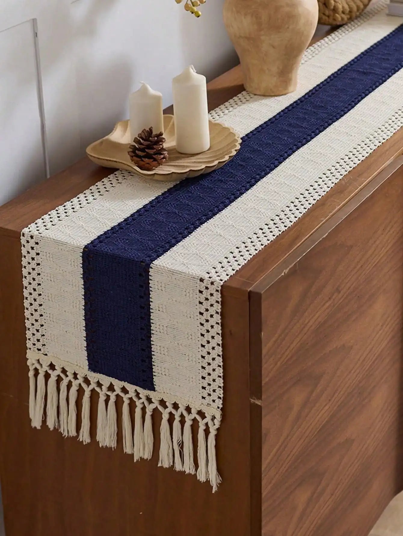 Contemporary Bohemian Rustic Table Runner For Home Decor