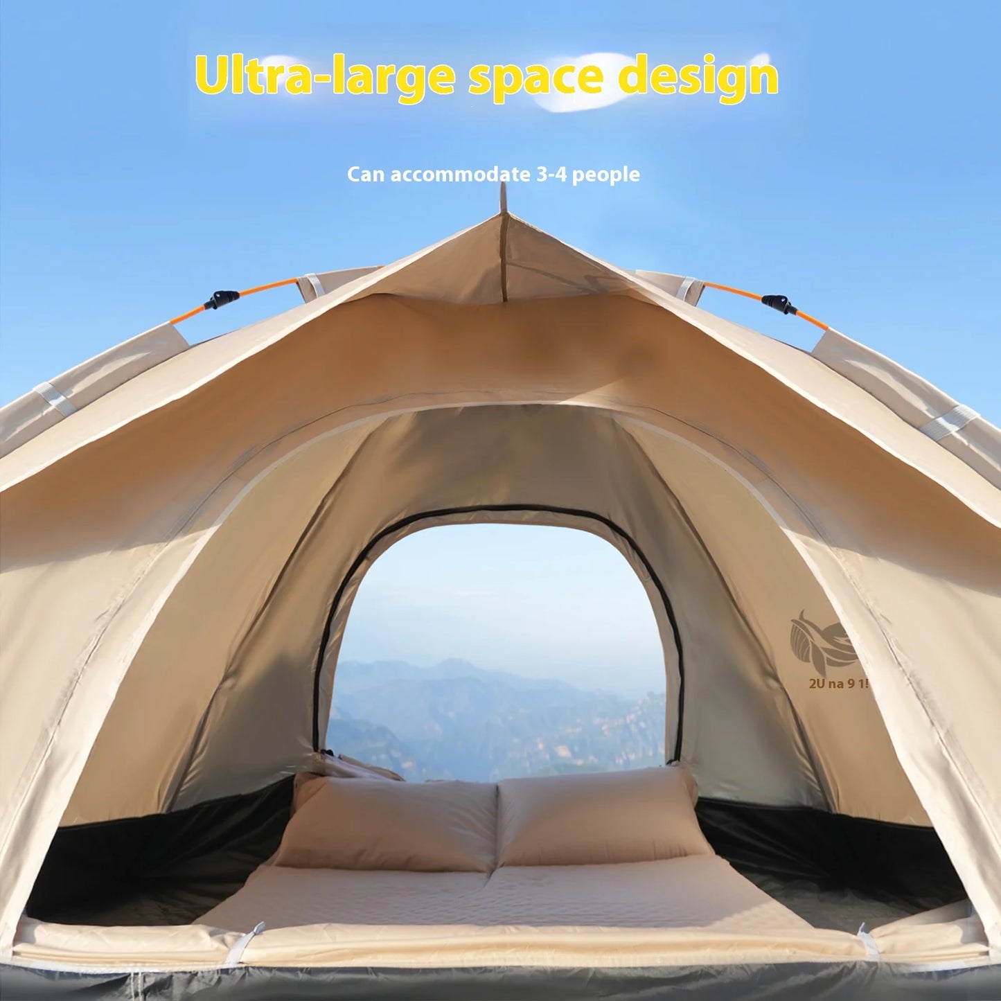 Gold Series Instant Cabin Tent - 3-4 Person All-Season Shelter for Beach, Fishing & Outdoor Travel