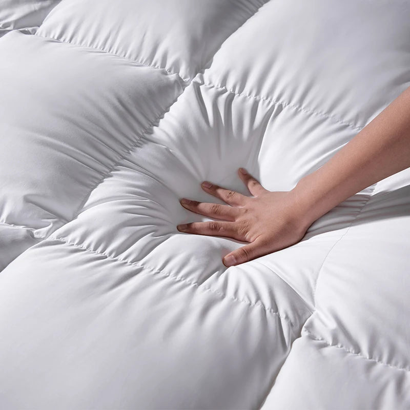 Premium Goose Down Mattress Topper For Plush Sleep Comfort