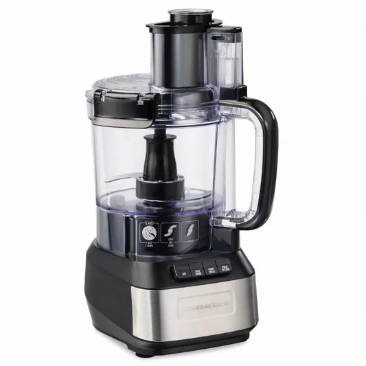 Hamilton Beach 12 Cup Stack and Snap Food Processor Black