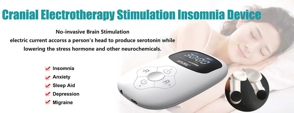 New Ear Clip Insomnia Anxiety Depression Pulse CES Therapy Device Electronic Fast  Sleeping Aid Device Press Relaxation