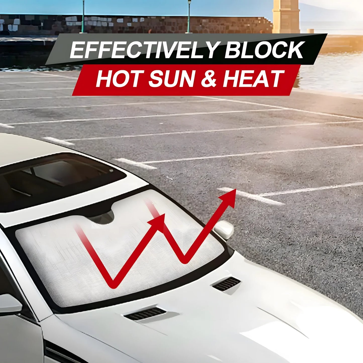 Sun Visor Car Windshield Sunshade  Foldable Automotive  Protection Sun Block Cover spoof FOX Racing