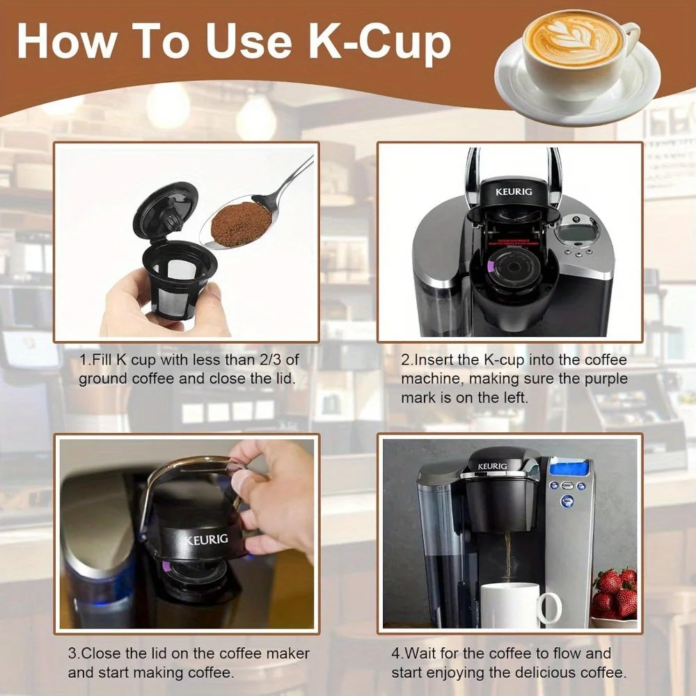 Keurig Compatible Reusable K Cup Filters With Stainless Mesh