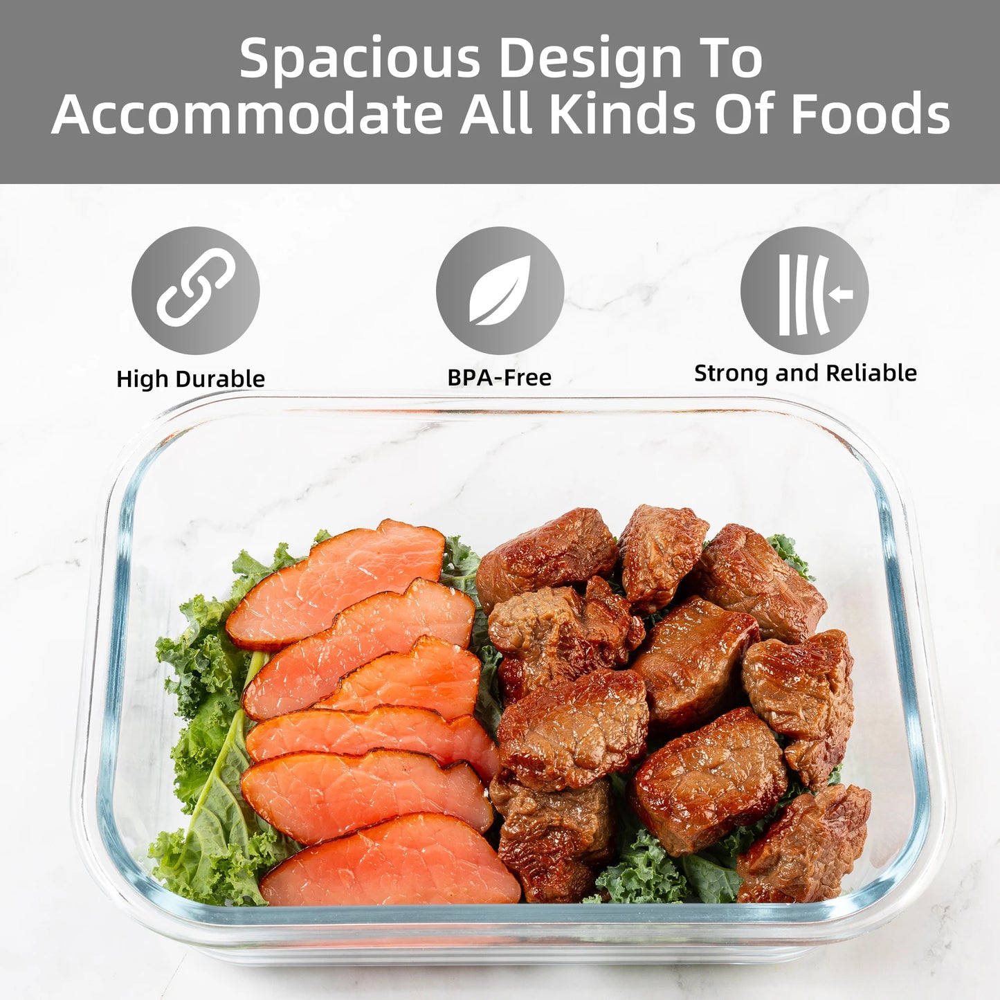 16-Piece Glass Food Storage Containers Set, Leakproof Airtight