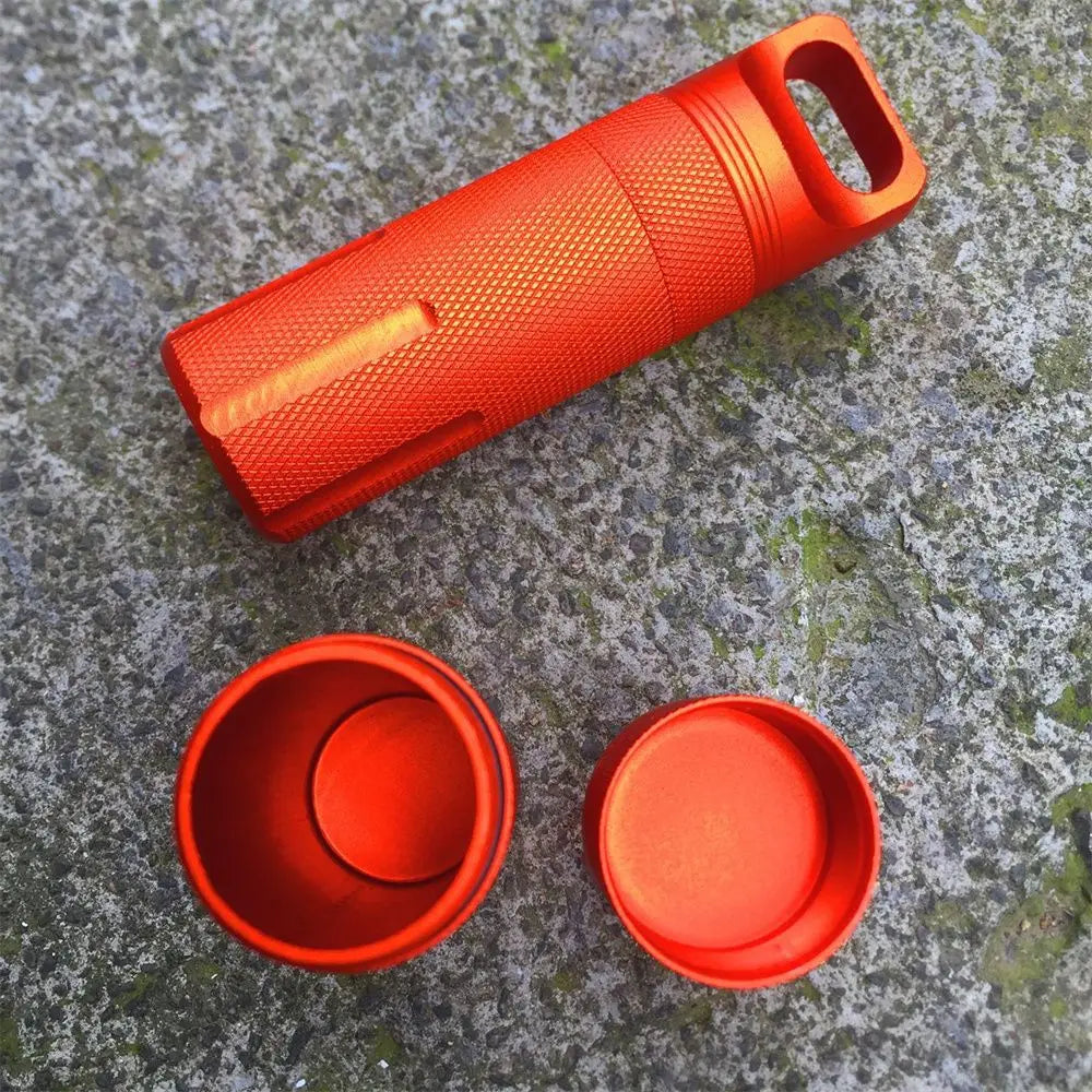 New Aluminum EDC Survival Kit Waterproof Seal Bottle Capsule/Pill  Airtight Case Outdoor Tools Capsule Holder Storage Container