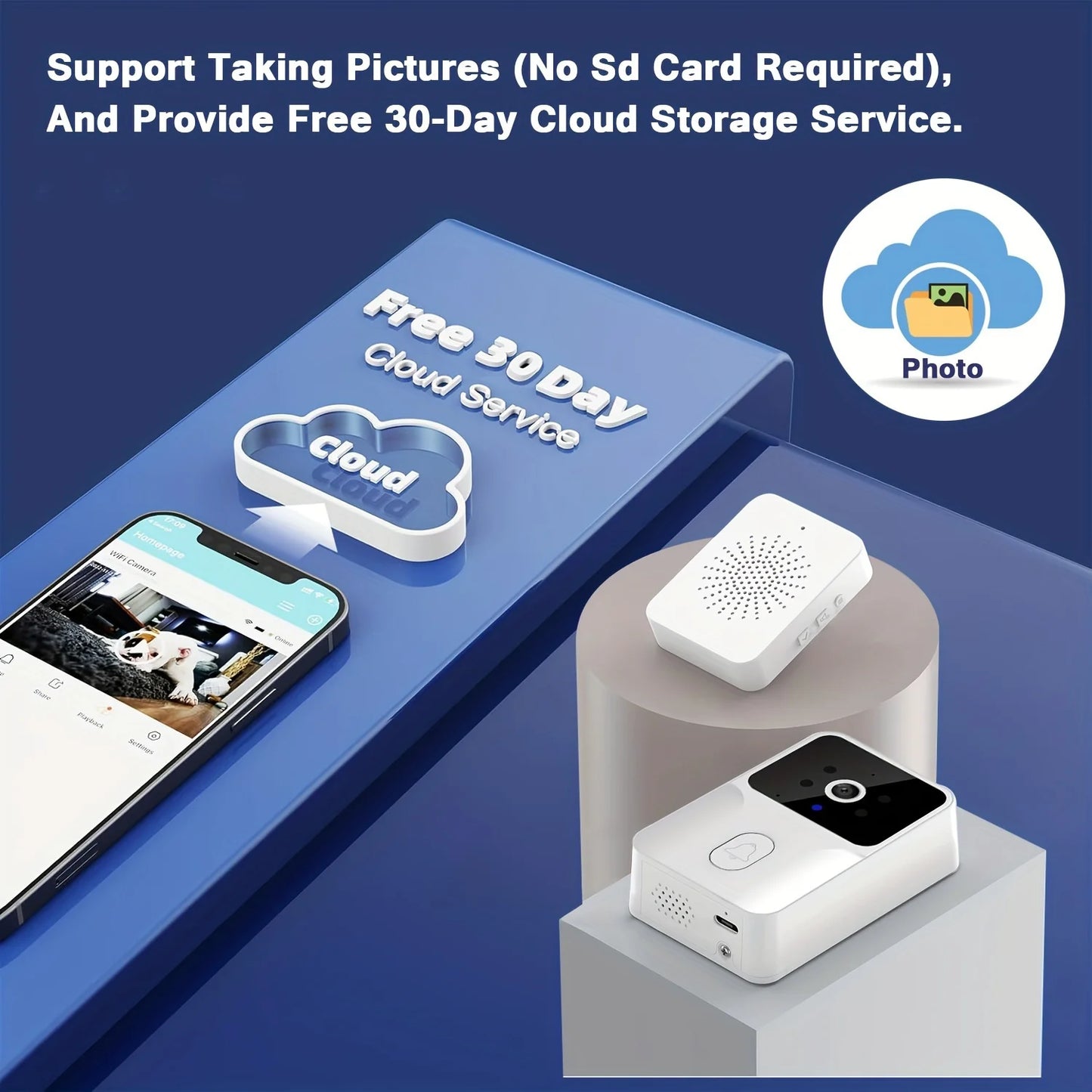Tuya Smart Video Doorbell Night Vision And Wireless Audio