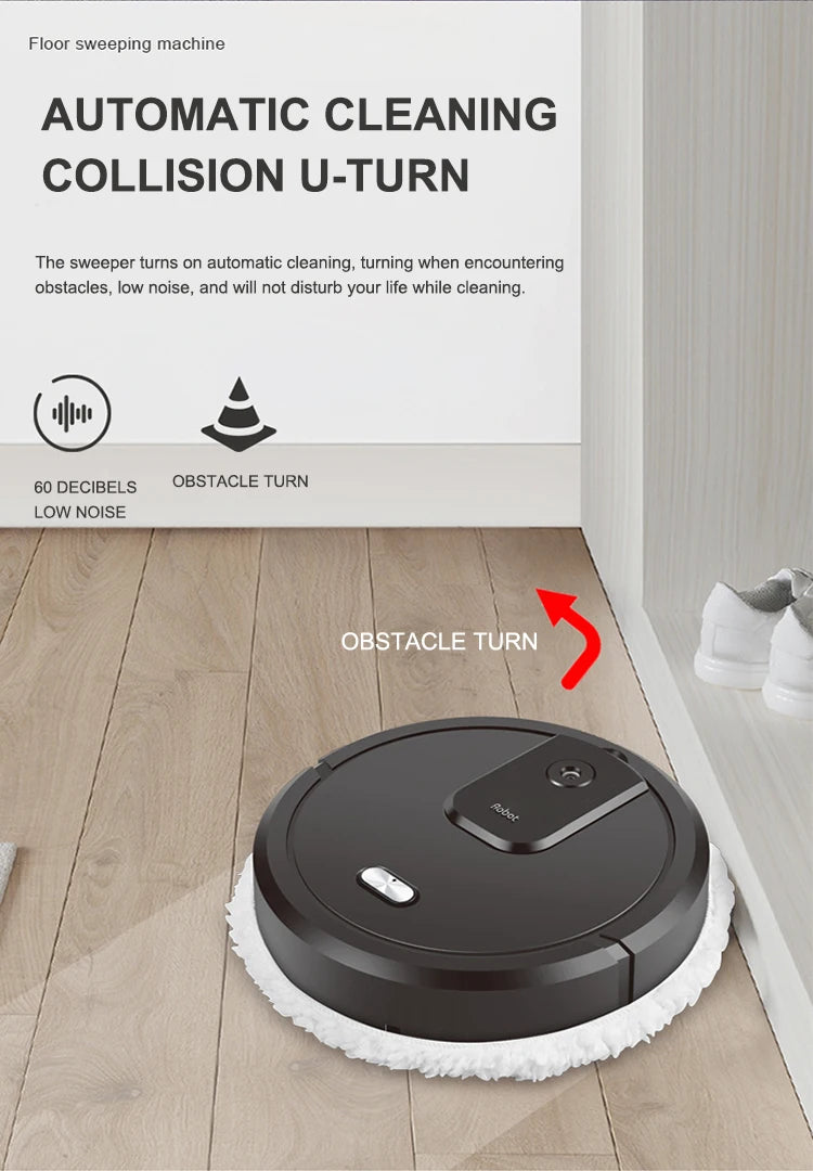 Smart Sweeping and Mop Robot Vacuum Cleaner Dry and Wet Mopping Rechargeable Robot Home Appliance with Humidifying Spray
