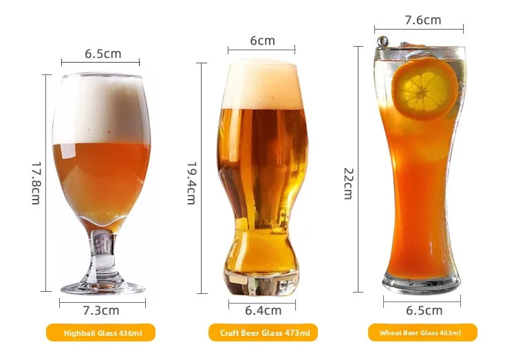 Large Capacity IPA Beer Glass Pub Commercial Pint Cup Craft Beer Mug Creative Personalized Wheat Beer Cup Crystal Glass