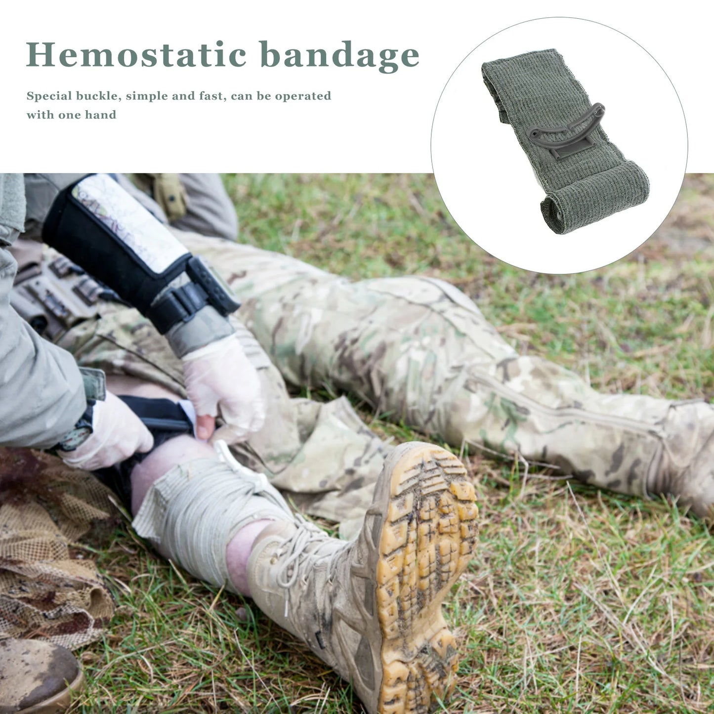 4/6 Inch First Aid Trauma Tourniquet Multifunction Hemostatic Control Bandage Portable Sterile Packaging for Outdoor Emergency