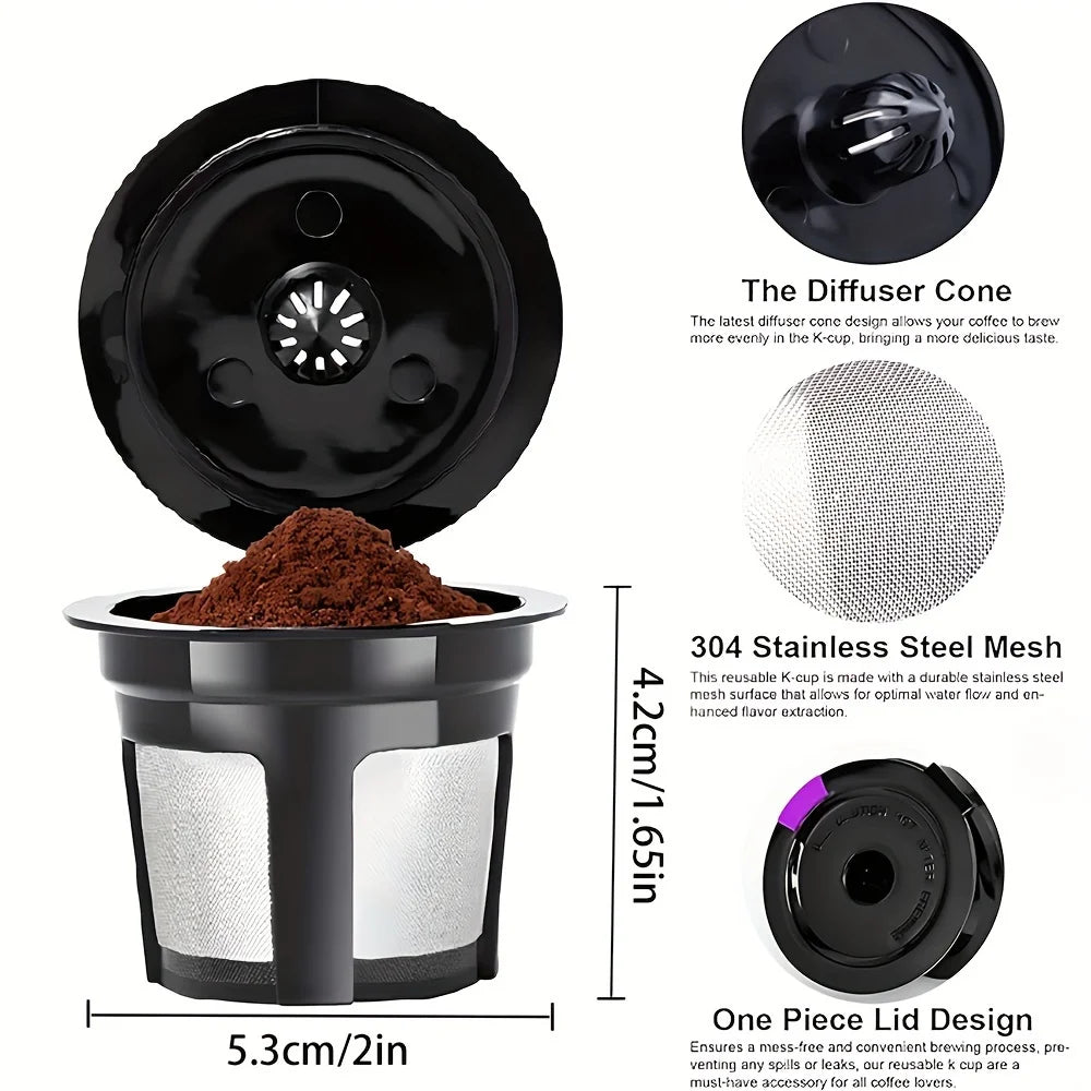 Keurig Compatible Reusable K Cup Filters With Stainless Mesh