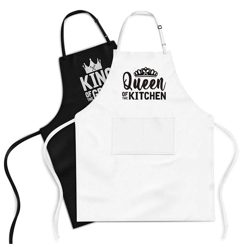 Polyester Neck Adjustable Apron Letter Style Home Kitchen Holiday Gift Kitchen Accessories
