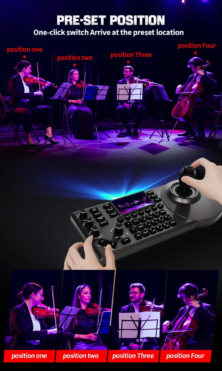 4K NDI PTZ Camera 1-10pcs 20X Zoom Video Conference Camera for Church Business Meeting Optional 1 Controller Keyboard Kit
