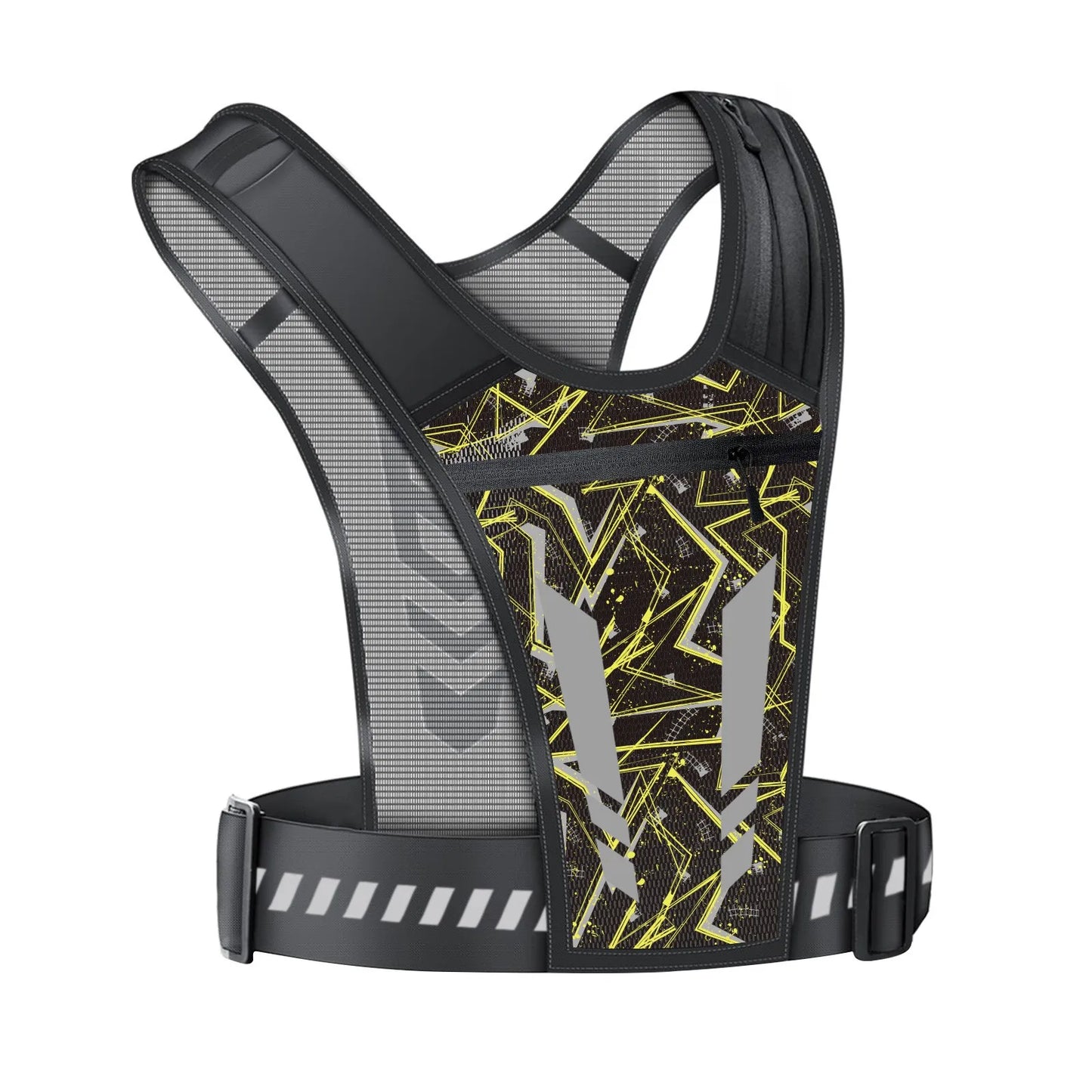 Reflective Running Backpack Lightweight Sports Running Cycling Vest Mobile Phone Cards Bag Men and Women Jogging Fitness Vest