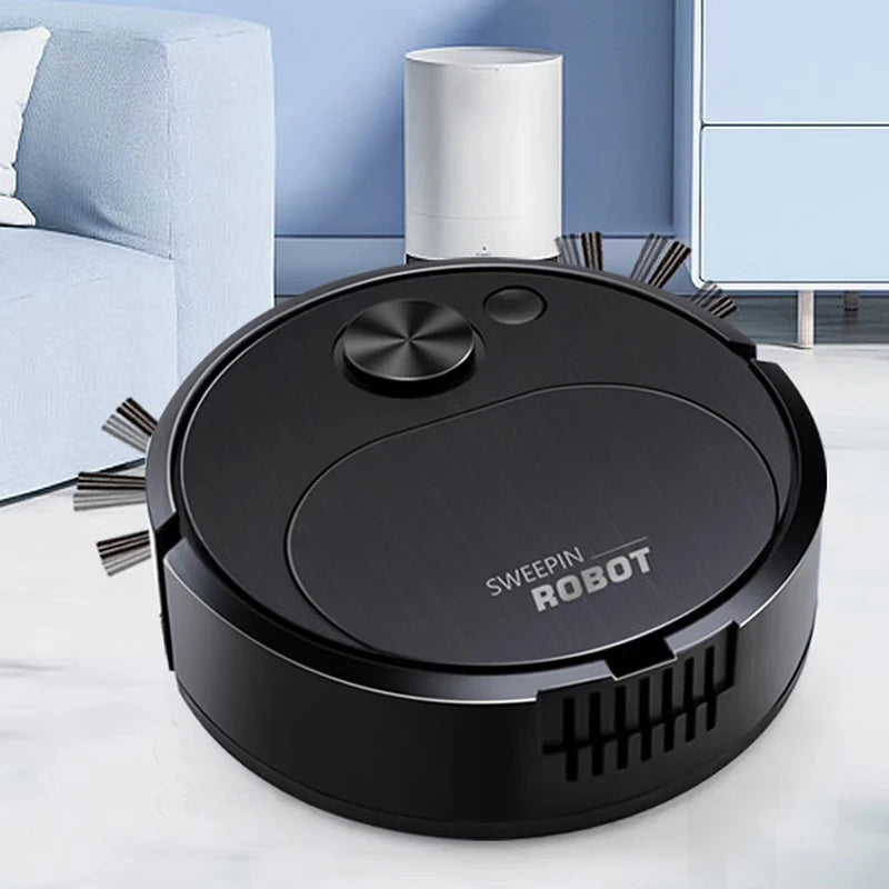 Automatic Electric Floor Vacuum Cleaner 3-in-1 1500Pa Sweeping Mop USB Rechargeable Wireless for Home And Office Use