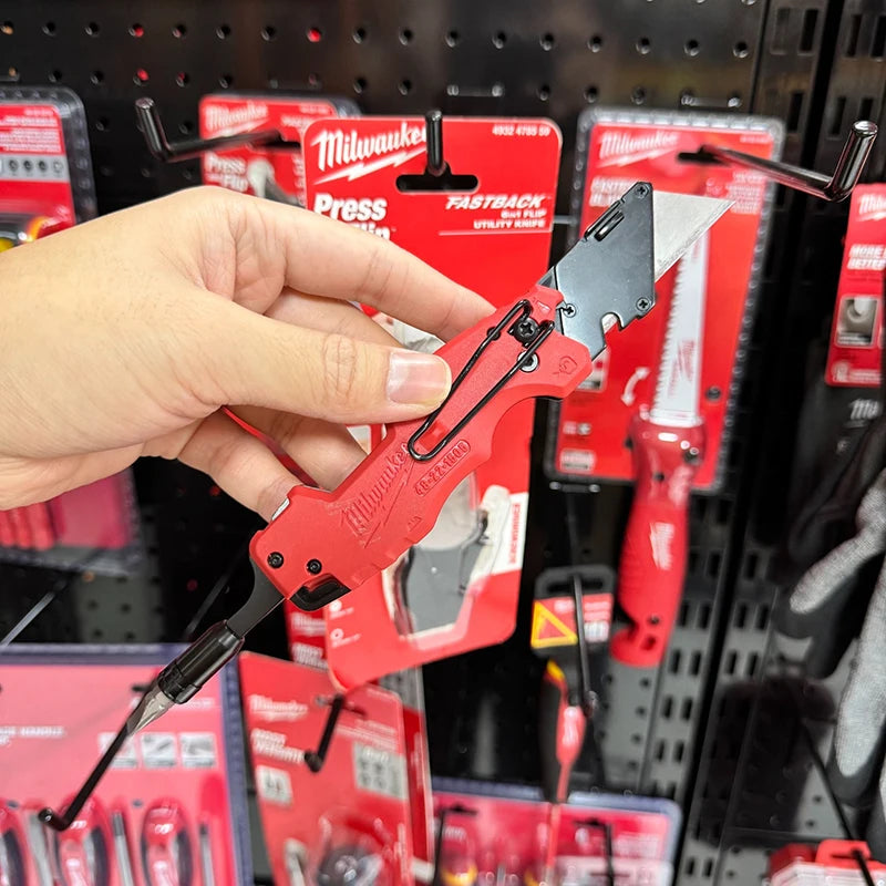 Milwaukee 48-22-1505 FASTBACK 6-in-1 Utility Knife Multi-Tool with Screwdriver Wire Stripper & Bottle Opener