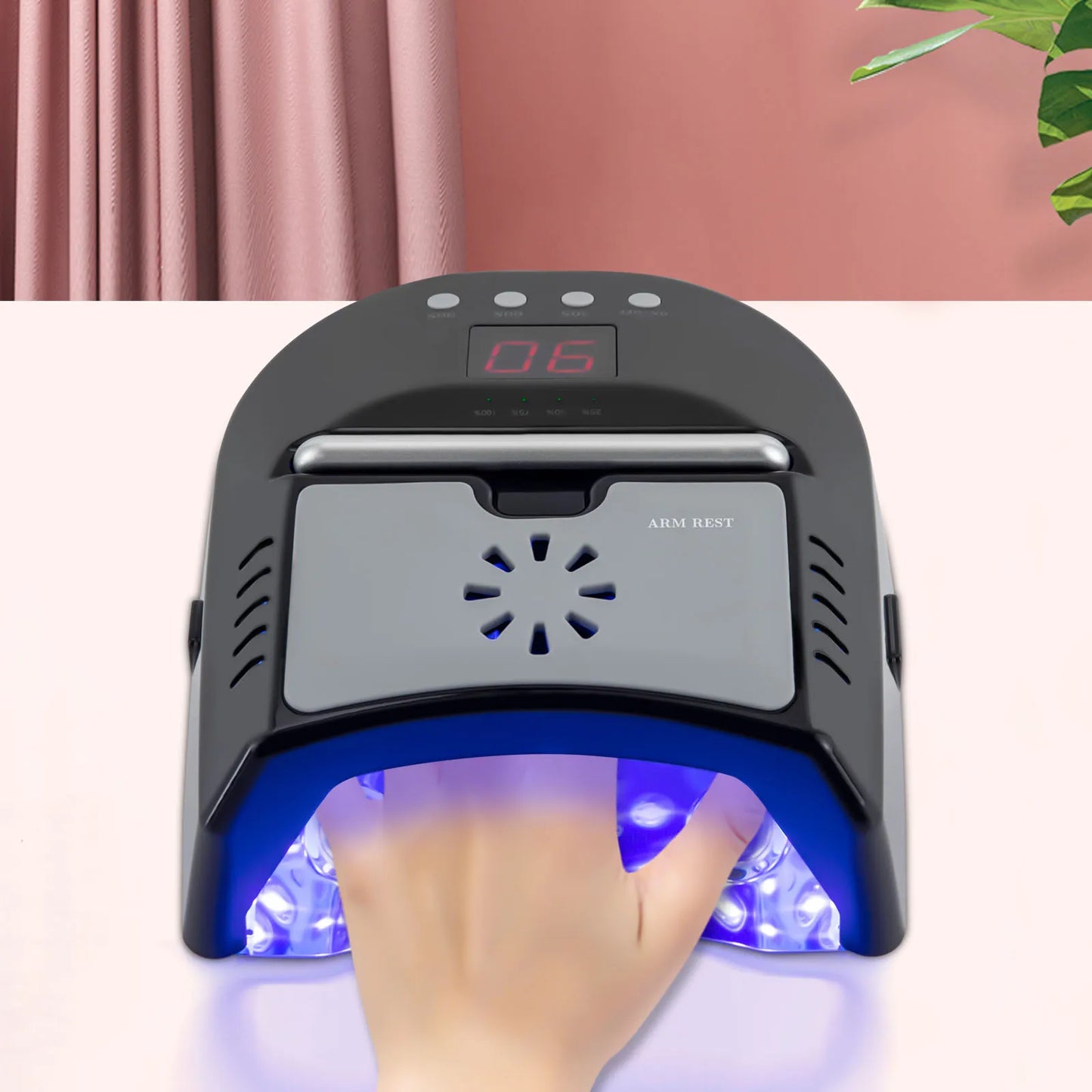 Nail Dryer Professional Rechargeable 72W 24-Bead UV LED Lamp