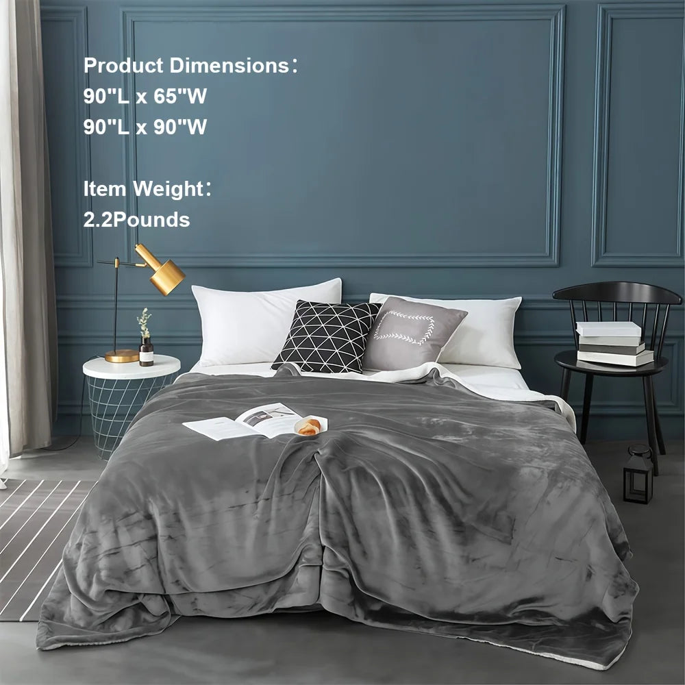 Ultra Soft Sherpa Fleece Bed Blanket For Cozy Comfort