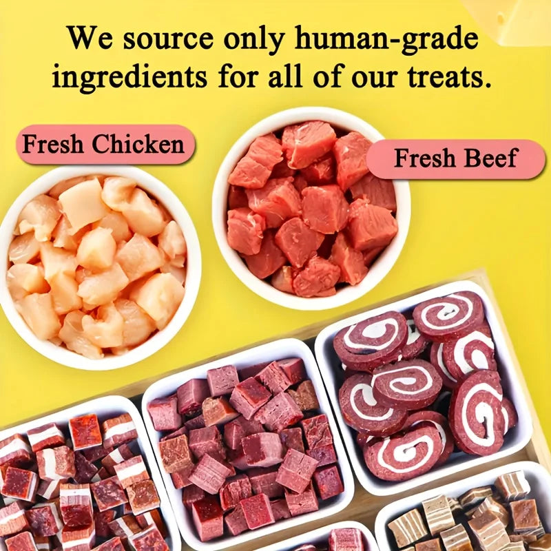 100g Beef and Meat Cubes Dog Treats for Small Medium and Large Dogs Healthy and Easily Digestible