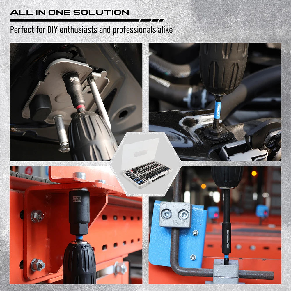 80-Piece Premium Magnetic Impact Nut Driver Set Metric & SAE with Socket Adapters, Bit Holder, Wing Nut Driver, Power Bits