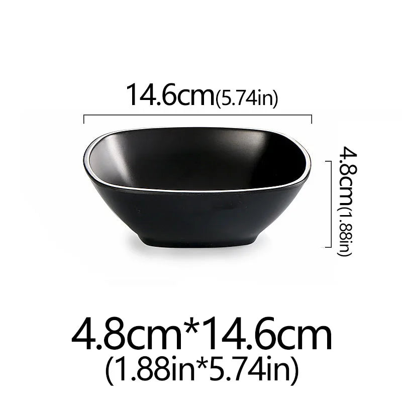 Frosted Melamine Ramen Bowl Imitation Porcelain Large Noodle High Temperature Resistance Bowl Salad Soup Bowl Fast FoodTableware