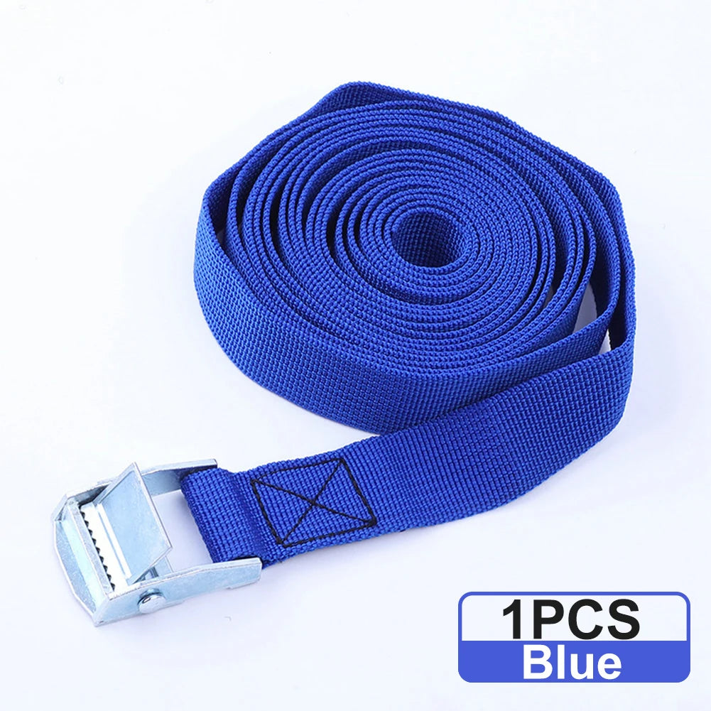 2M Buckle Tie-Down Belt Cargo Straps With Metal Buckle Tow Rope Strong Ratchet Belt For Luggage Bag Motorcycle Car Accessories