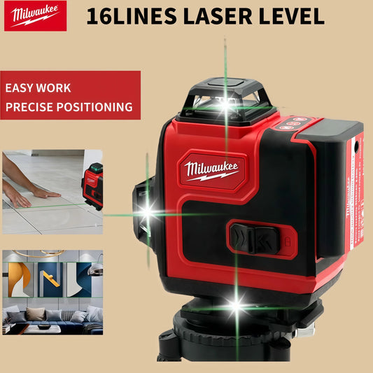 Milwaukee 360 Degree Vertical Cross Laser Level Green Beam with Horizontal & Vertical 18V Battery Green Laser Level Tools