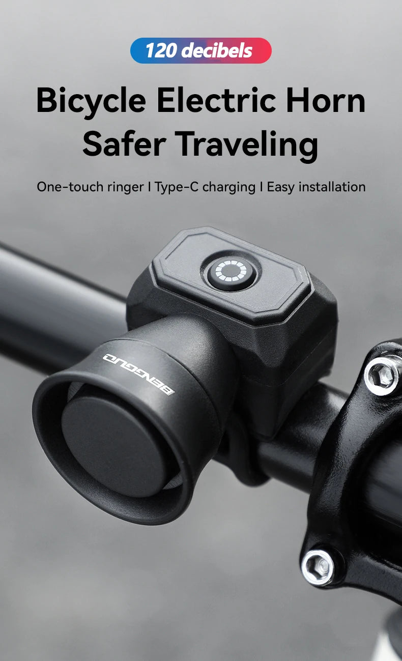 5 Modes Bicycle Horn Mountain Bike Mini Battery Waterproof Electronic Bike Bell Riding Equipment Children's Scooter Accessories