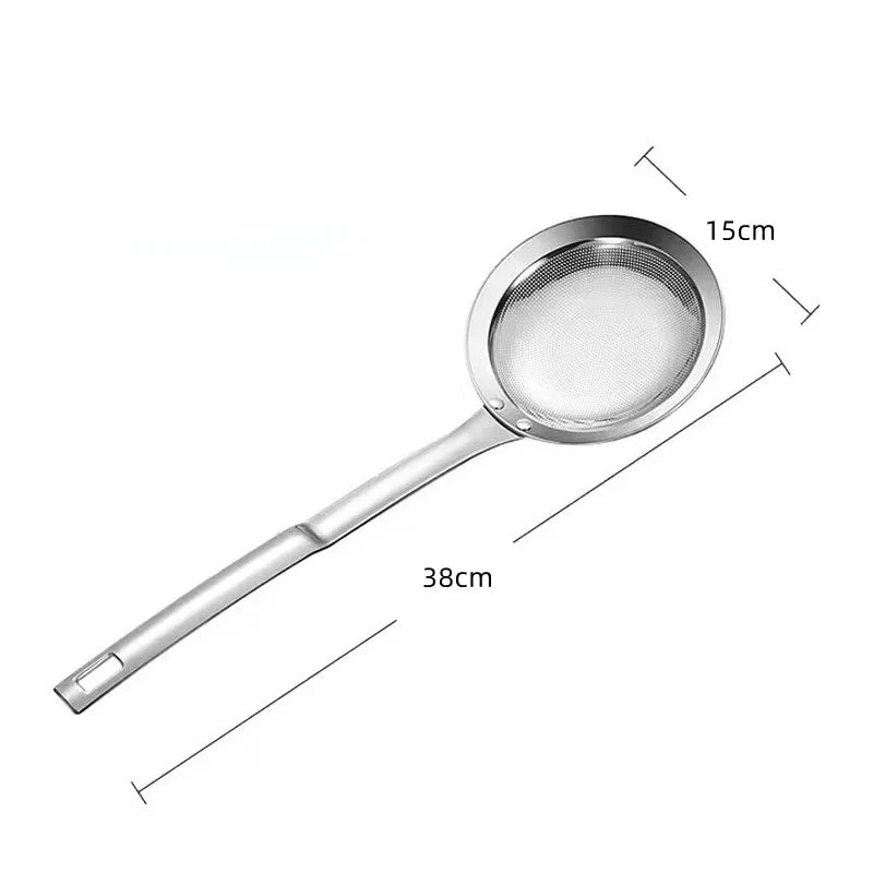 Stainless Steel Filter Oil Spoon Soup Fat Oil Separator Ladles Skimmer Spoon Long Handle Soup Colander Tools Kitchen Accessories