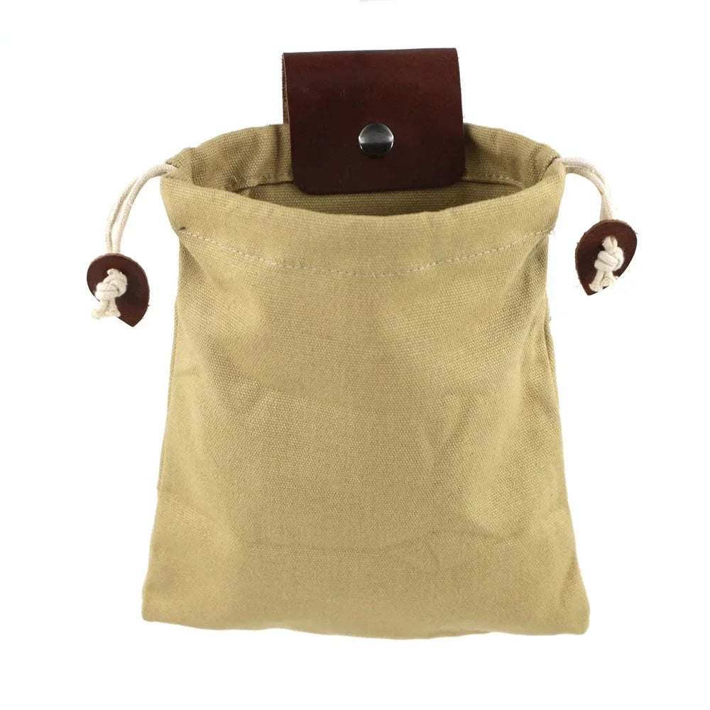 Outdoor Case Bag Camping Leather Bushcraft Bag Vegetable Harvest Garden Fruit Picking Waist Tools Storage Hanging Pouch