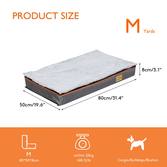 Large Orthopedic Dog Bed with Padded Foam Cushion and Washable Cover