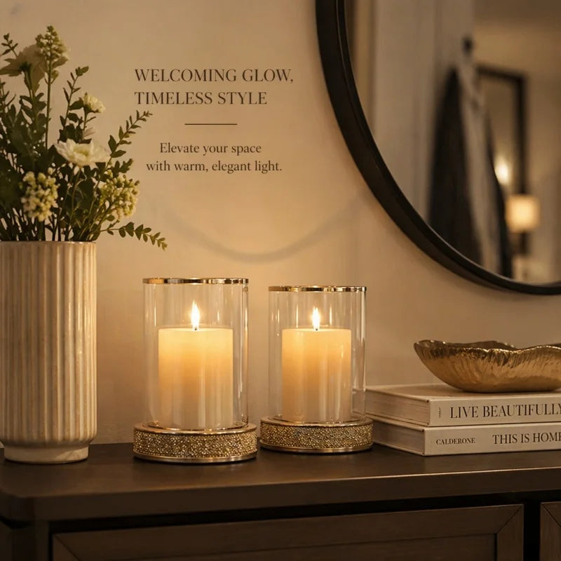 Contemporary Sparkling Hurricane Candle Holder For Weddings