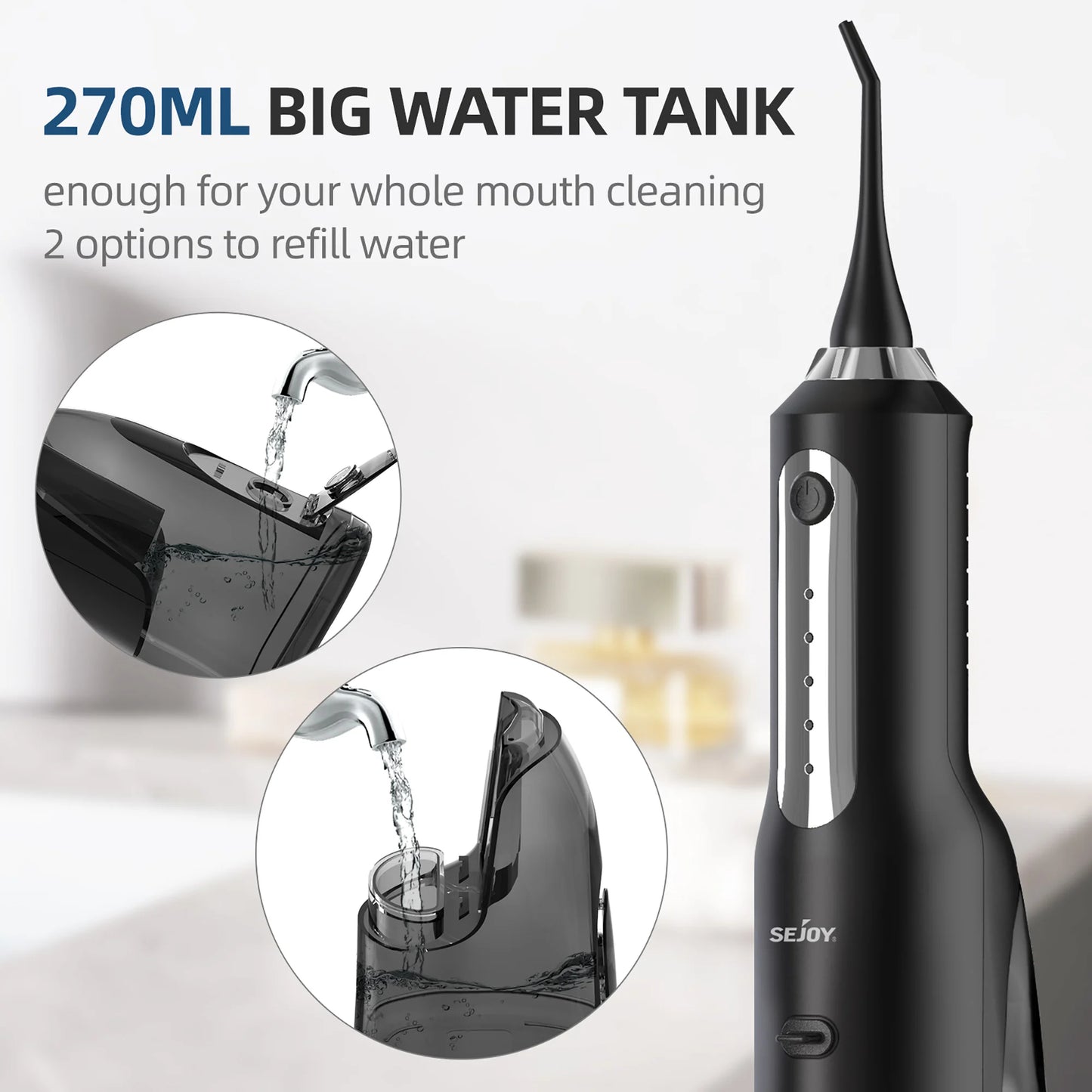 Sejoy Water Flosser Irrigator for Teeth Whitening Tool