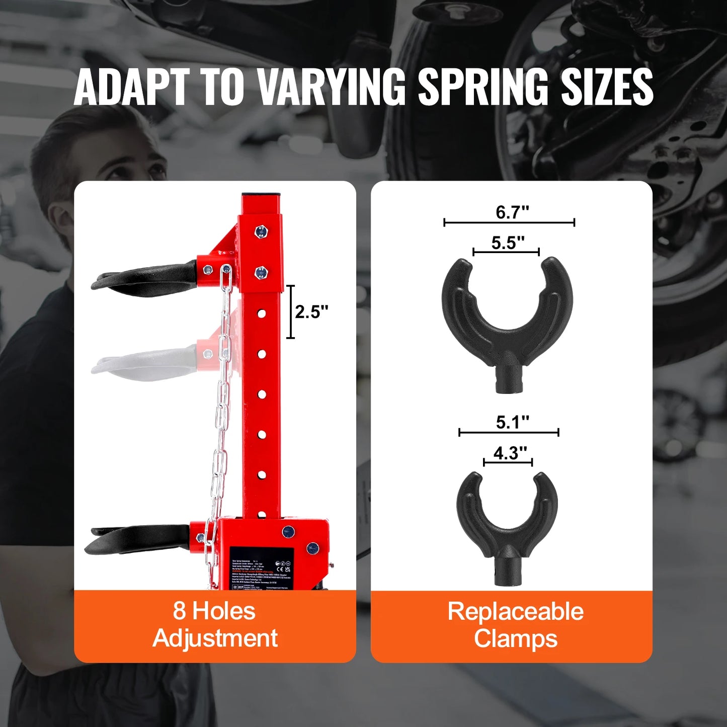 SucceBuy Strut Spring Compressor 4.5 Ton/9920 LBS Hydraulic Jack 1 Ton Rated Compression Force Auto Strut Coil Spring Compressor