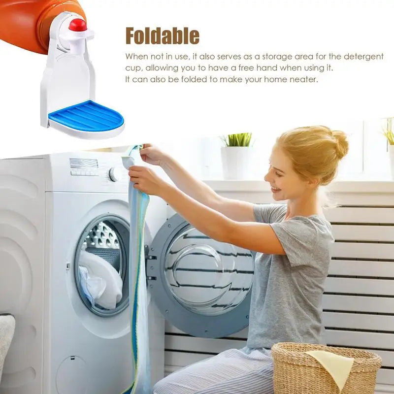 Washing Liquid Cup Holder Laundry Detergent Holder Anti-spill Foldable Laundry Detergent Drip Catcher Cup Holder Storage Tray