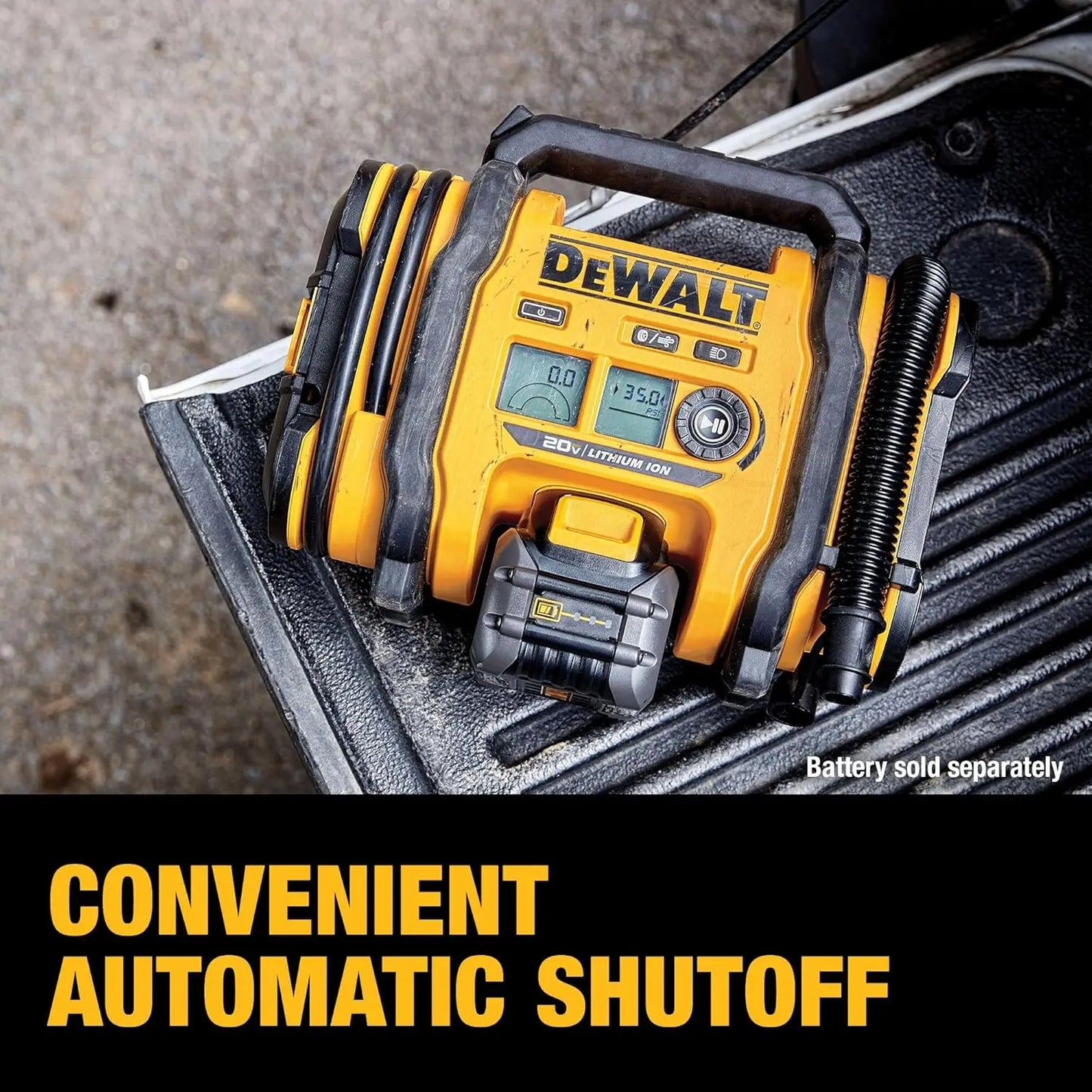 DEWALT 20V Max Tire Inflator With LED Auto Shutoff