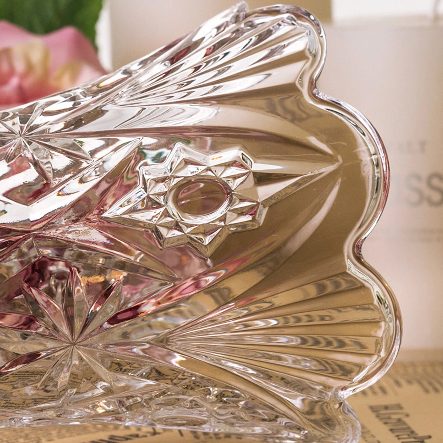 American Living Room Model Room Hotel Handmade Ryukuang Crystal Glass Vase Flower Arrangement Decorative Utensils And Ornaments