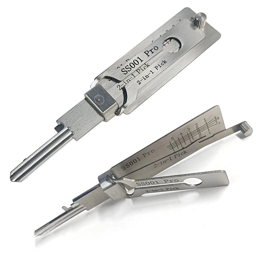 Stainless Steel Key Decoder Hook Tool Kit For Maintenance
